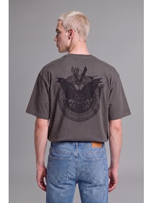 Odea Defacto Vikings Valhalla Boxy Fit Kısa Kollu Tişört H5522AX26AU