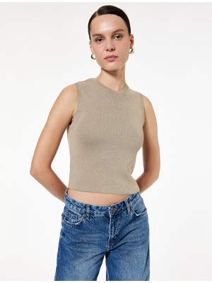 Odea Regular Fit Kolsuz Bisiklet Yaka Simli Triko Atlet