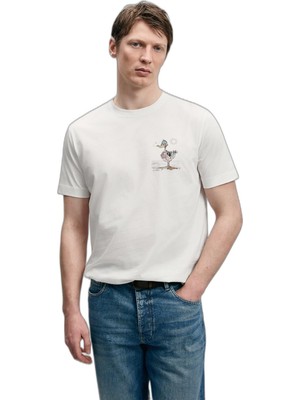 Odea Lufian Baskılı% 100 Pamuk Bisiklet Yaka T Shirt Erkek T Shirt 111020313