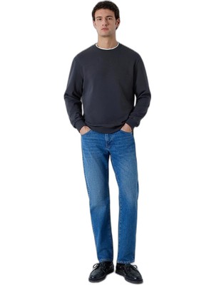 Odea Mavi Erkek Bisiklet Yaka Sweatshirt M0S10457 Unexplored