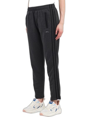 Odea Slazenger Release In Kadın Fermuar Cepli Koyu Gri Eşofman Altı