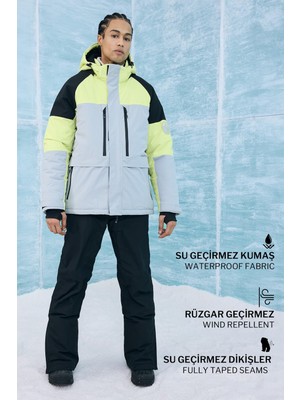 Odea Defacto Su Itici Regular Fit Kapüşonlu Fermuarlı Kayak Montu F3759AX25WN