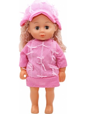 Odea Vardem 35,5 cm Sesli Ayakta Duran Bebek Oyuncak, 3 Asorti Kıyafetli Bebek, Konuşan/sesli Oyuncak Bebek, Çocuklar Için Evcilik ve Rol Yapma Oyuncağı LD68016A (Pembe)