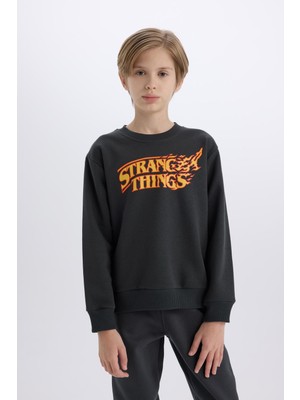 Odea Defacto Stranger Things Bisiklet Yaka Sweatshirt Erkek Çocuk D4791A824WN