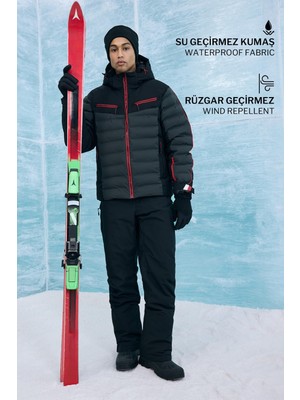 Odea Defacto Su Itici Regular Fit Kapüşonlu Fermuarlı Rüzgar Geçirmez Kayak Montu F5352AX25WN