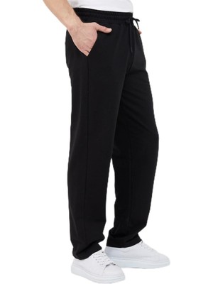 Odea By Comeor Erkek Düz Paça Rahat Kesim Eşofman Altı Premium Kumaş (Siyah, 5xl)