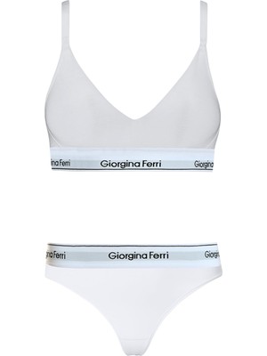 Odea Giorgina Ferri 2’li Set Bayan Günlük Kullanıma Uygun Spor Sütyen+ Tanga Külot Kelly (G-256 B, Xl)