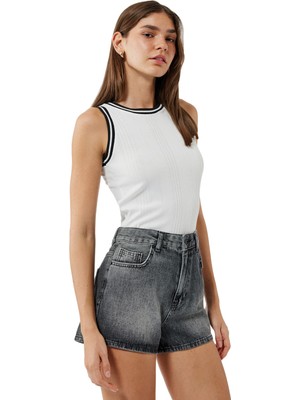Odea Slim Fit Kolsuz Biyeli Bisiklet Yaka Atlet