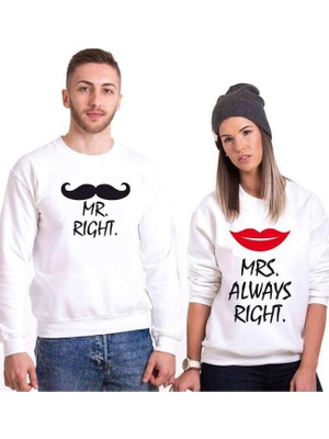 Odea Tshirthane Mr. Mrs. Right. Sevgili Kombinleri Sweatshirt Kombini, Erkek, 2xl-Tek Ürün Fiyatıdır, Kombin Yapmak Için En Az 2 Adet Sepete Ekleyiniz