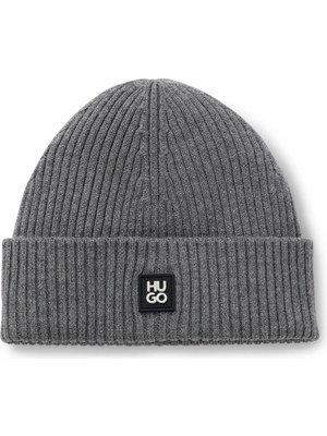 Odea Hugo Erkek Xola_metal Beanie, Gri, Tek Beden
