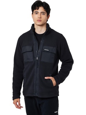 Odea Columbia Erkek Juniper Peak Tam Fermuarlı Polar Ceketler (1'li Paket), Siyah / Beyaz, L