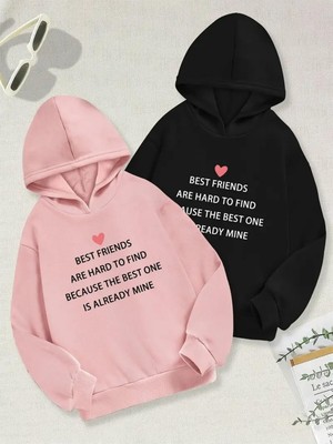 Odea Tarzsokak Renkli Kapşonlu Sweatshirt Çift Sevgili Kombinleri Couple Clothing, RENKLI-K16, L