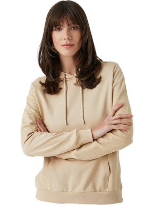 Odea Basic Kapüşonlu Sweatshirt Kanguru Cepli