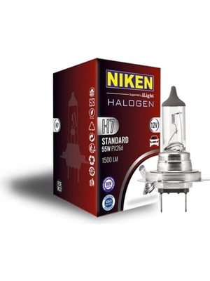 Odea Niken Ampul Nıken 12V H7 55W Halojen PX26D Nkn 062 001 01 05