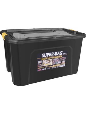 Odea Super Bag 100 L Kapaklı Saklama Kutusu, Ağır Hizmet Plastik Depolama Kutusu, Çok Amaçlı Eşya Düzenleme ve Saklama Kabı, Darbeye Dayanıklı, Ev Garaj Depo Kullanımı, ASR-4040
