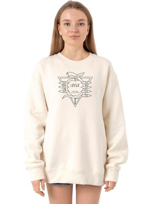 Odea Tshirthane Neon Genesis Evangelion Seele Logo Ekru Kadın 2ip Sweatshirt P22251S2510, Xs