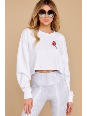 Odea Qivi Kadın Örme Sweatshirt Uzun Kol CKB0138-KDNCR, M