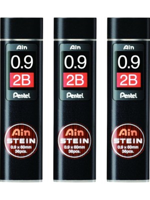 Odea Pentel 3'lü Paket 36 Uçlu Kılıf 0,9 mm Ain Steın C279 Sertlik Derecesi 2b