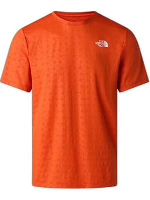 Odea The North Face M 24/7 Pentadome Embossed Reg Ss Tee Erkek Outdoor Tişörtü NF0A8G87G6L1 Turuncu
