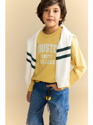 Odea DEFACTO%100 Pamuk Oversize Geniş Kalıp Baskılı Sweatshirt Erkek Çocuk G6170A826SP