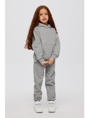 Odea Kız Çocuk Kapüşonlu Gri Sweatshirt 8 Yaş (128 Cm)