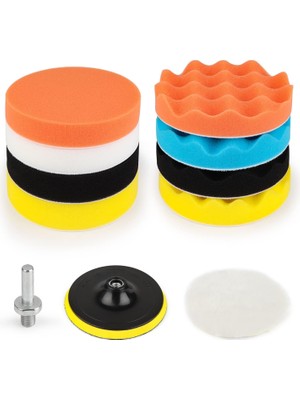Odea Telvesse Pasta Cila Polisaj Parlatma Pedi Seti 115MM 11 Parça Oto Parlatıcı Pedleri Otomotiv Parlatma