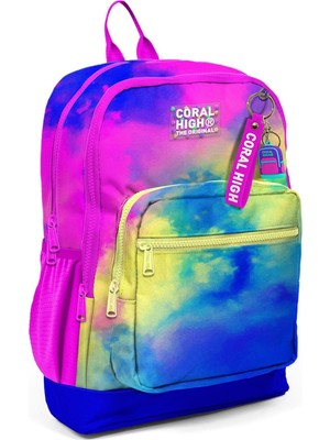 Odea Coral High Dört Bölmeli Renkli Batik Desenli Ilkokul Sırt Çantası - Kız Çocuk