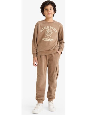 Odea Defacto 2'li Takım Baskılı Sweatshirt Eşofman Altı Erkek Çocuk G4967A825WN