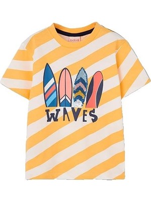 Odea Waves Desenli Tshirt 2 Yaş-6 Yaş Sarı