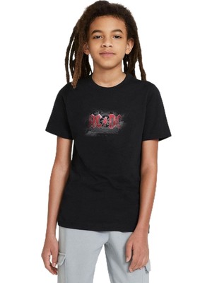 Odea Qivi Ac Dc Awesome Black Ice Fondo Baskılı Unisex Çocuk Siyah Sweatshirt TYC00499137780, 5-6 Yaş
