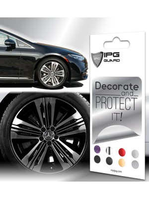 Odea Ipg Mercedes Eqs/eqe/cla-S Class/e-Class Serisi Uyumlu Dekoratif Jant Sticker Seti (Siyah Karbon Fiber)
