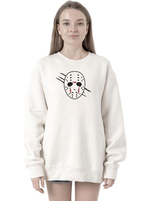 Odea Tshirthane Jason Voorhees Facemask Beyaz Kadın 2ip Sweatshirt P21626S1453, M