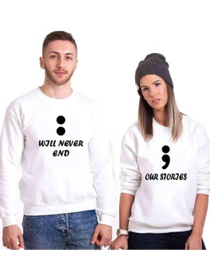 Odea Tshirthane Will Never End Our Storjes Sevgili Kombinleri Sweatshirt Kombini, Kadın, S-Tek Ürün Fiyatıdır, Kombin Yapmak Için En Az 2 Adet Sepete Ekleyiniz
