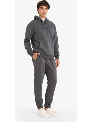 Odea Defacto Regular Fit Beli Bağcıklı Cepli Paçası Lastikli Şardonlu Basic Düz Jogger Eşofman Altı E6326AX25AU