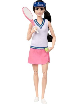 Odea Barbie Sonsuz Hareket™ Tenisçi Bebek Barbie Tenisçi Bebek ve Aksesuarları, Raketi ve Topuyla Tenisçi Kariyer Bebeği HKT73