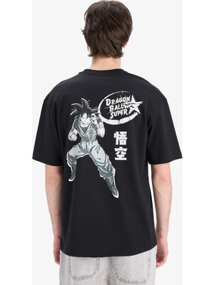 Odea DEFACTO%100 Pamuk Dragon Ball Boxy Fit Bisiklet Yaka Sırt Baskılı Kısa Kollu Tişört E1011AX25SM