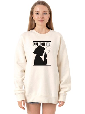 Odea Tshirthane Pulp Fiction Mia Wallace Goddamn Ekru Kadın 2ip Sweatshirt P22571S5456, S