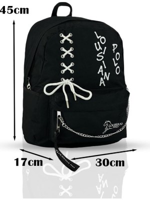 Odea Louisiana Polo Okul Seti – Çanta + Termal Beslenme + Kalemlik + Mavi Matara Beyaz 1141