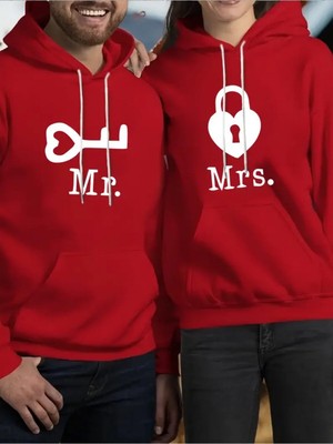 Odea Tarzsokak Renkli Kapşonlu Sweatshirt Çift Sevgili Kombinleri Couple Clothing, RENKLI-K78, S
