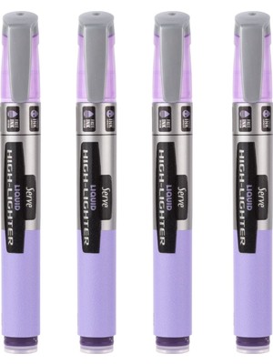 Odea Serve Lıkıt Fosforlu Kalem Pastel Lavanta 4lu Set