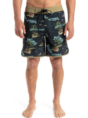 Odea Quiksilver Surfsilk Scallop 18 Erkek Siyah Boardshort