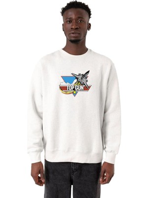 Odea Tshirthane Top Gun Vintage Jet Stars Beyaz Erkek 2ip Sweatshirt P20015S3735, M