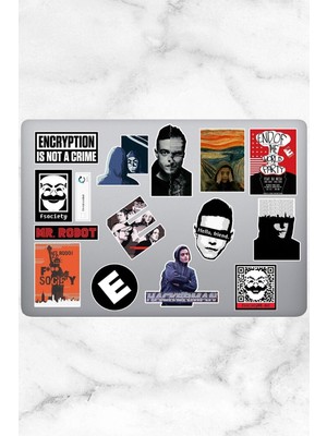 Odea Ms Major Selection Mr. Robot Temalı Laptop Notebook Tablet Sticker Seti 15 Adet