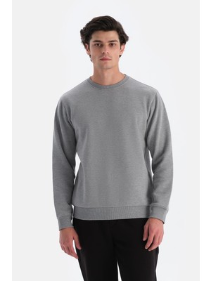 Odea Dagi Erkek Erkek Içi Şardonlu Sweatshirt, Pamuklu, Örme, Gri Melanj, 2xl, 325