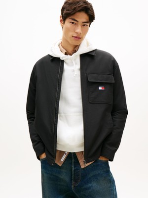 Odea Tommy Hilfiger Tjm Padded Tech Cord Overshirt Erkek Ceket Black S