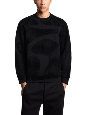 Odea Emporio Armani Pamuklu Regular Fit Bisiklet Yaka Tamamı Logolu Sweat Erkek Sweat EM002900 AF10013 FC242