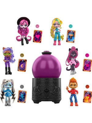 Odea Monster High Iksirleri Kristal Küre Mini Bebekler, Su Değişimli 8 Cm'lik Sürpriz Karakter Figürleri, Tılsım ve Tarot Kartı (Karakterler Çeşitlilik Gösterebilir), JCX99