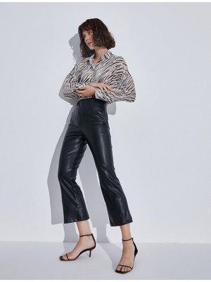 Odea Suni Deri Crop Pantolon