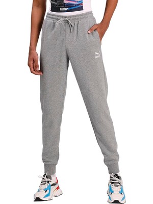 Odea Puma Classics Cuffed Men's Sweatpants Unisex Yetişkin Eşofman Altı, Medium Gray Heather, S