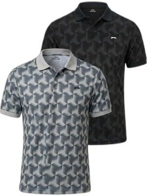 Odea Slazenger Katarın 2 Li Set Erkek Siyah - Gri Tişört